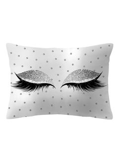 Buy Eyes Eyelash Shadow Pillow Cover Cushion Case Home Car White/Black 30 x 50cm in Saudi Arabia