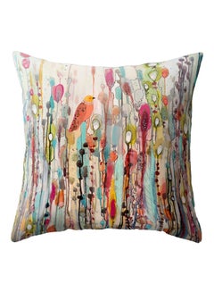 Buy Bird Flower Pillow Cushion Case Multicolour 45x45cm in UAE