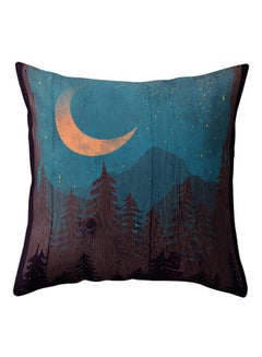 Buy Moon Night Scene Square Pillow Cushion Case Multicolour 45x45cm in Saudi Arabia