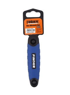 Buy Hex Wrench Set Blue/Black 4.5inch in Saudi Arabia