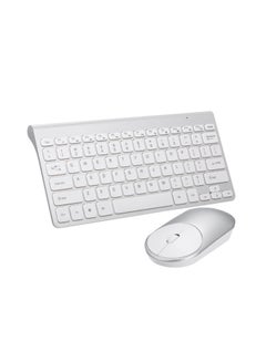 Buy 2.4G Optical Wireless Keyboard With Mouse Silver in UAE