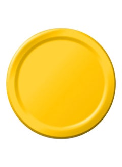 اشتري 24-Piece Paper Lunch Plate Yellow 7 بوصة في الامارات