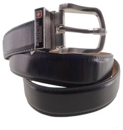 Buy Swiss Military Leather Belt Black in UAE