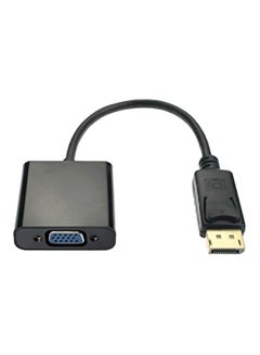 Buy Display Port To VGA Adapter Cable Black/Gold in Saudi Arabia