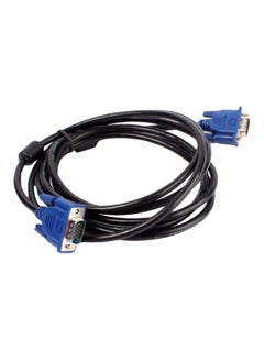 Buy VGA Male To Male Extension Cable Black/Blue/Silver in Saudi Arabia