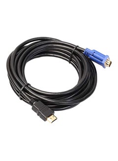 Buy HDMI To VGA 15-Pin Adapter Cable Black in Saudi Arabia