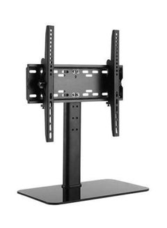 اشتري Universal Swivel TV Floor Stand with Glass base - Table Top TV Stand for 32 to 60 inch LCD LED TVs Black في السعودية