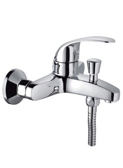 Buy Shower Mixer Triple Faucet Valve Silver 20cm in Saudi Arabia