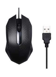 Buy WJ-1 USB Optical Wired Mouse Black in Saudi Arabia