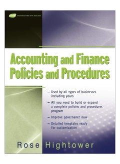 اشتري Accounting And Finance Policies And Procedures Paperback Pap/Psc Edition في الامارات