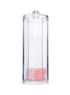 Buy Cotton Pad Storage Organizer Cosmetic Case Clear in Saudi Arabia