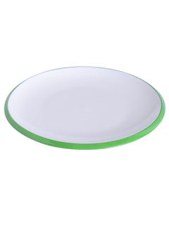 Buy Watanabe Shallow Plate Green/White 25x25x5cm in UAE