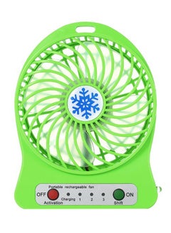 Buy Rechargeable LED Light Fan 1111756 Green in UAE