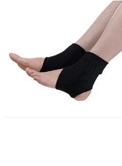 Buy 2-Piece Ankle Brace Magnetic Therapy Belt One Size centimeter in UAE