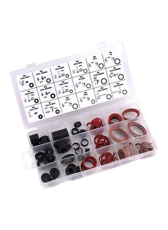 Buy 141-Piece Rubber Sealing Washer Set Red/Black in Saudi Arabia