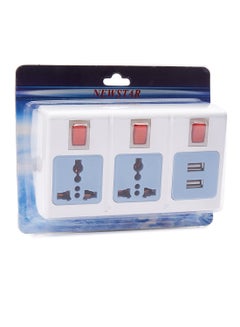 Buy 2 Output And Usb With Switches White in UAE