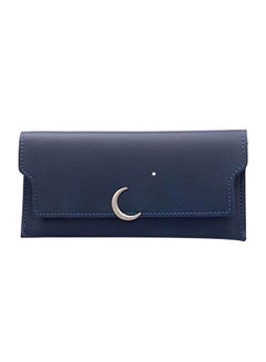 Buy Leather Clutch Blue in Saudi Arabia