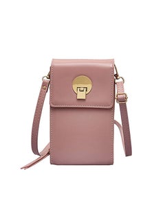Buy Leather Crossbody Bag Pink in Saudi Arabia