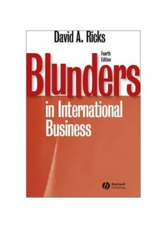 Buy Blunders In International Business Paperback English by David A. Ricks - 13 March 2006 in Egypt