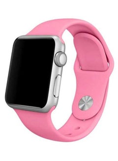 Buy Silicone Wrist Band For Apple Watch Pink in Saudi Arabia