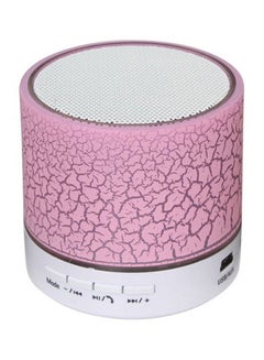 Buy Wireless Bluetooth Speaker With Crack Pattern/LED Flash/TF Card Support Pink in Saudi Arabia