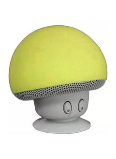 Buy Mini Mushroom Head Wireless Bluetooth Waterproof Stereo Speaker Yellow in UAE