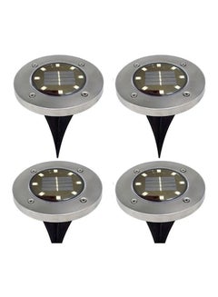 Buy 4-Pieces 8 Led Solar Light White in Egypt