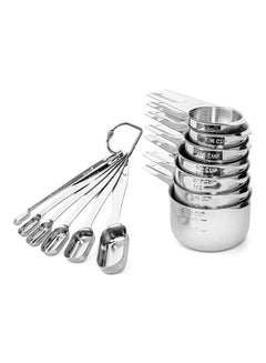 اشتري 13 Piece Steel Measuring Cups And Spoons Set فضي في الامارات