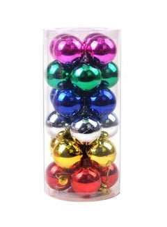 Buy 24-Piece Balls Decoration Tree Red,Pink/Blue ,Sliver 4cm in UAE