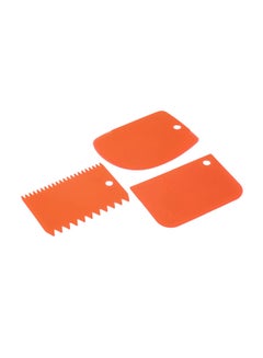 Buy 3 Piece Fondant Scraper Set Orange in UAE