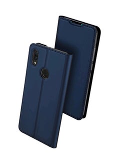 Buy Protective Magnetic Leather Flip Cover For Huawei Y9 (2019) Blue in Saudi Arabia