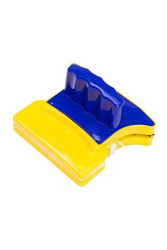 Buy Double Sided Magnetic Window Cleaner Brush Yellow/Blue in Saudi Arabia