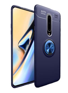 Buy Protective Case Cover With Ring Holder For Oneplus 7 Pro Blue in Saudi Arabia