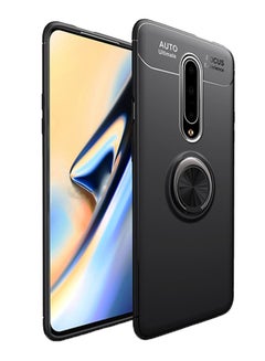 Buy Protective Case Cover With Ring Holder For Oneplus 7 Pro Black in Saudi Arabia