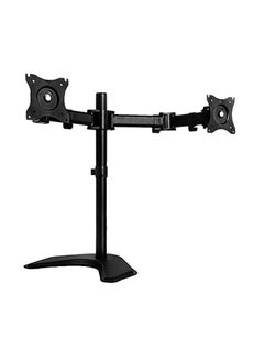 Buy Free Standing Double Arm TV Stand Black in UAE