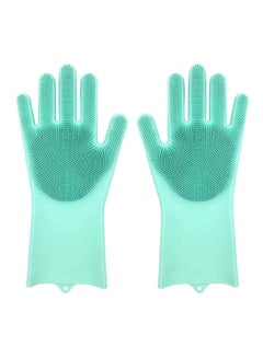 Buy Heat Resistant Silicone Gloves Green in UAE