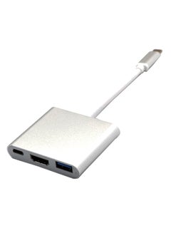 Buy 3-In-1 Type C To HDMI Adapter Silver in UAE