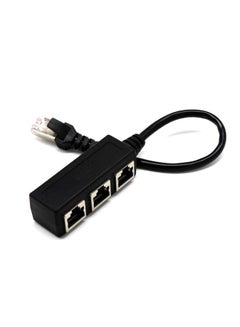 Buy 1-To-3 Ethernet LAN Network Cable Connector Black in UAE
