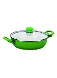 Buy Seravita Aluminium Casserole Green/Silver 26 x 67cm in UAE