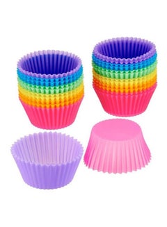 Buy 12-Piece Muffin Set Multicolour 7cm in UAE