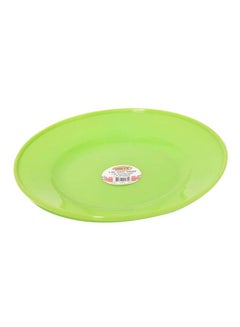 Buy Round Plastic Plate Green in Saudi Arabia