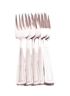 Buy 6-Piece Zahrani Fork Set Silver in Saudi Arabia