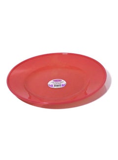 Buy Plastic Round Plate Red in Saudi Arabia