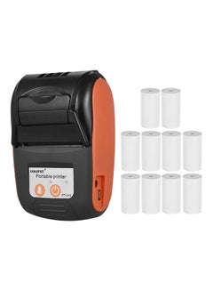 Buy Portable Handheld Thermal Printer Orange/Black in Saudi Arabia