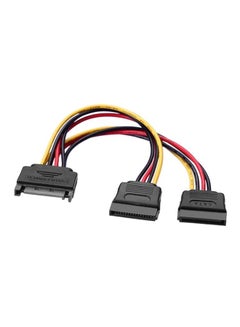 Buy Sata 15-Pin Splitter Cable Adapter Black/Yellow/Red in Saudi Arabia
