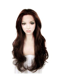 Buy Long Wavy Hair Wig Brown 26inch in Saudi Arabia