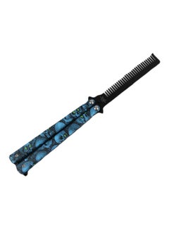 Buy Butterfly Comb Style Trainer Knife Blue/Black 8.75inch in UAE