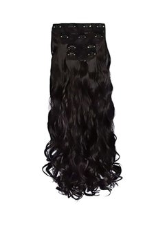 Buy Long Curly And Wavy Hair Wig Black 20inch in Saudi Arabia