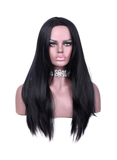 Buy Long Straight Beautiful Hair Wig Black in Saudi Arabia
