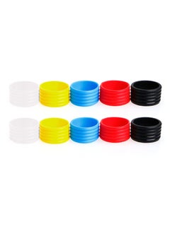 Buy 10-Piece Absorbent Silicone Tennis Racket Overgrip Handle Rings 0.02282kg in UAE